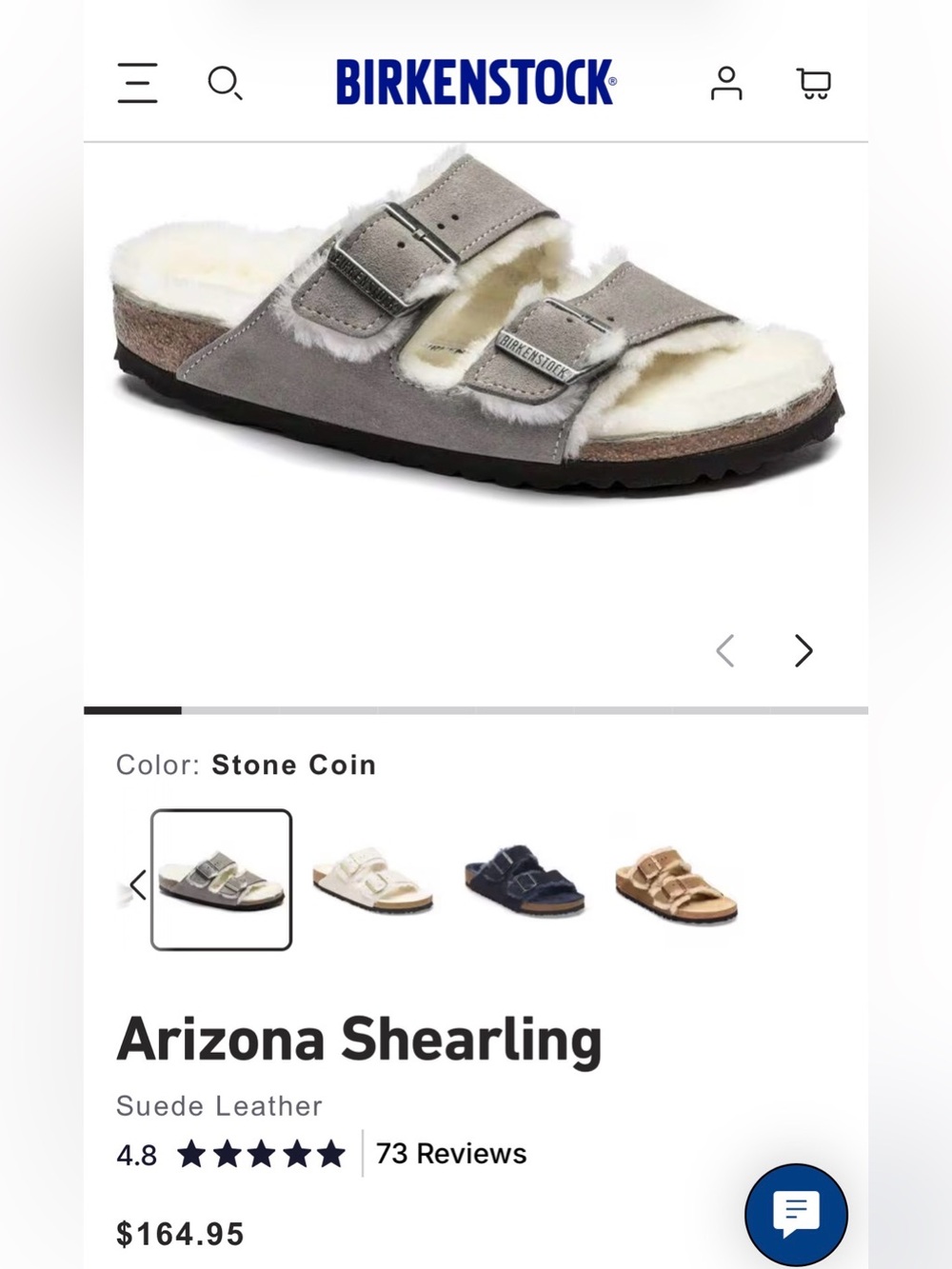 Birkenstock Arizona wonen Sandal - Stone (Gray)